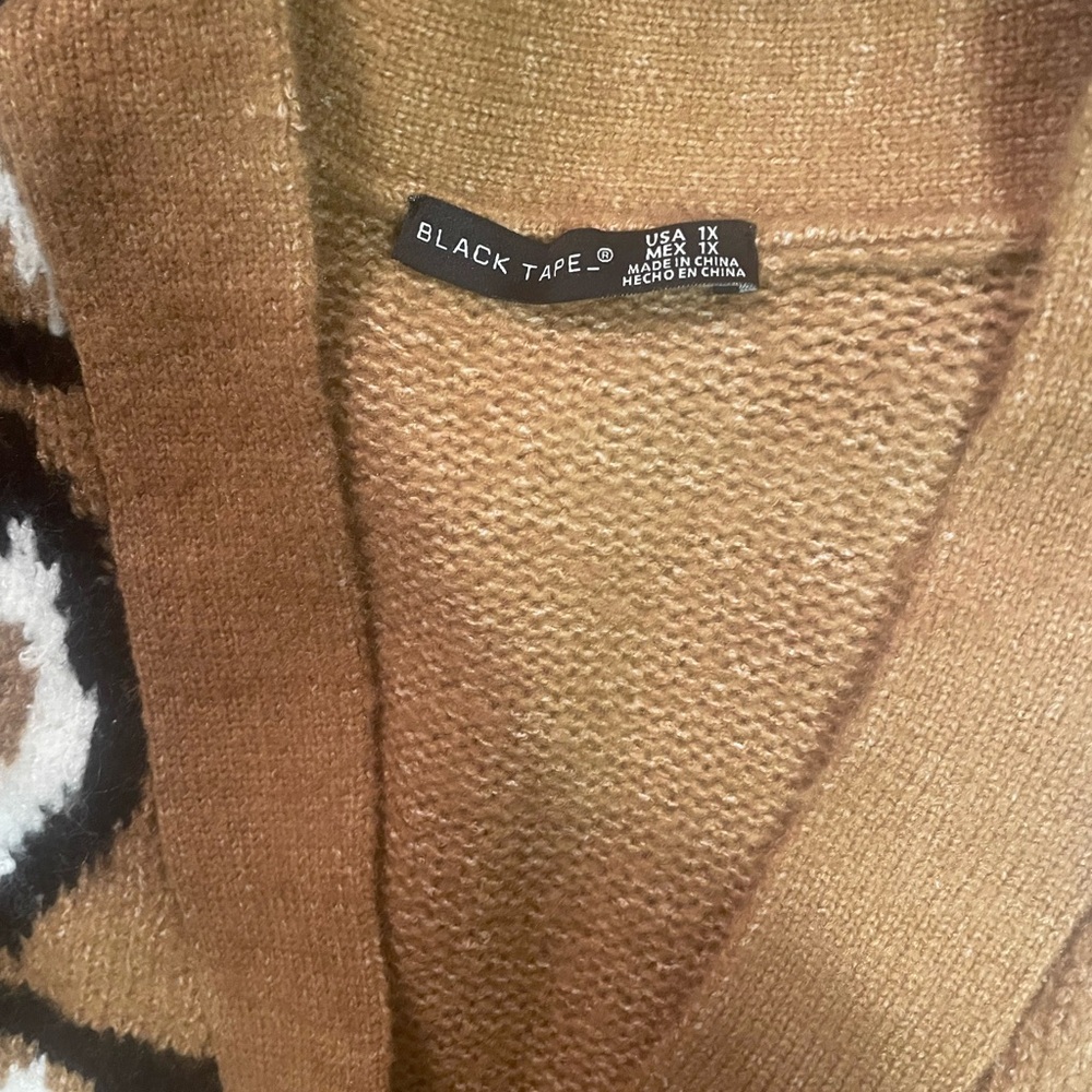 Black Tape_ Geometric Knit Cardigan - Picture 5 of 8